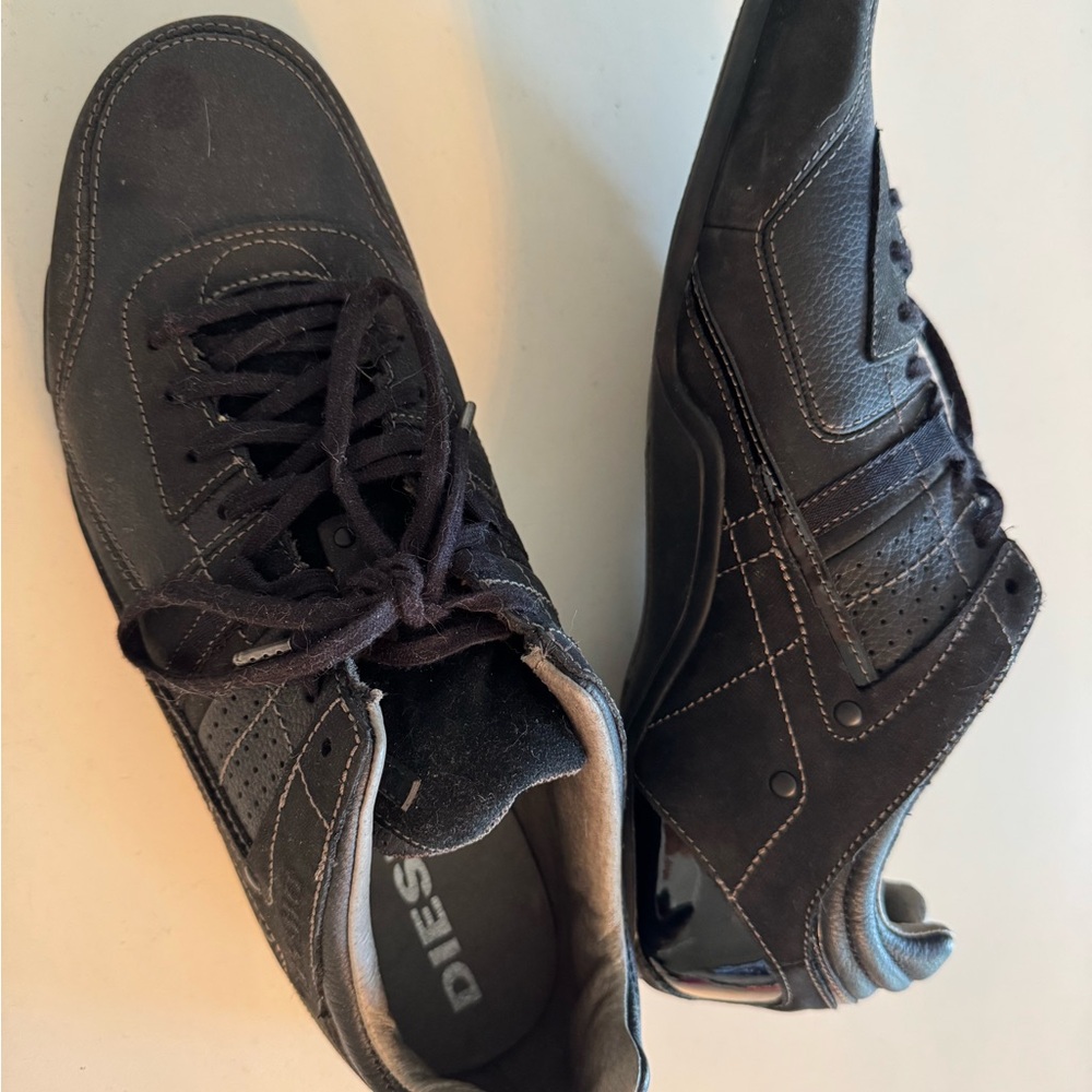 Diesel Men's Dark Leather Sneakers